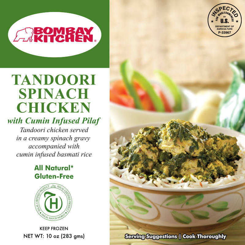 Tandoori Spinach Chicken with cumin infused Pilaf