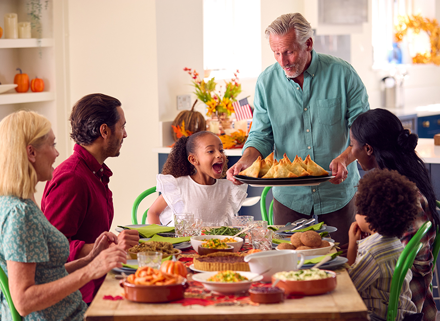 Ready-to-Eat Samosas on Thanksgiving